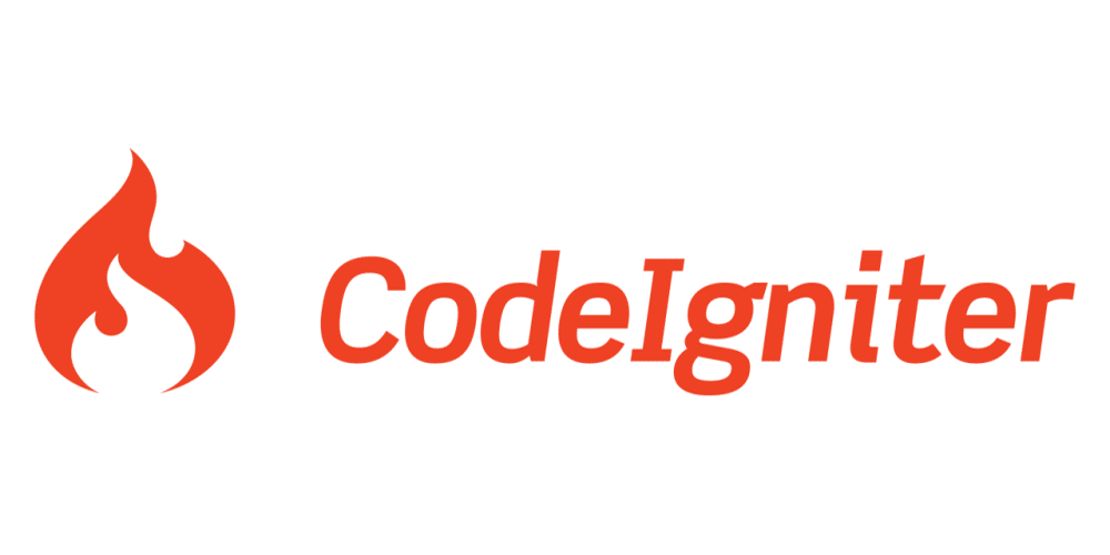 CodeIgniter's official logo with the word and logo in red. 