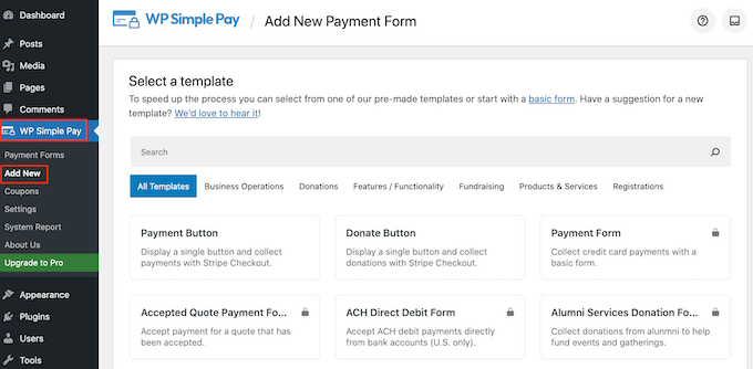 How to create a form with an optional payment button