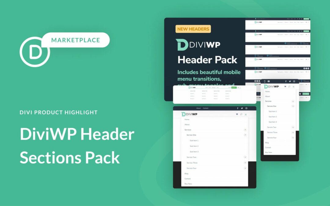 Divi Product Highlight: DiviWP Header Sections Pack