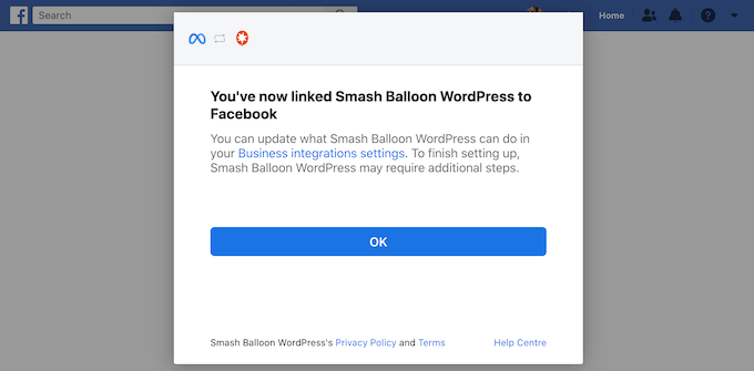 Connecting Smash Balloon and Facebook successfully