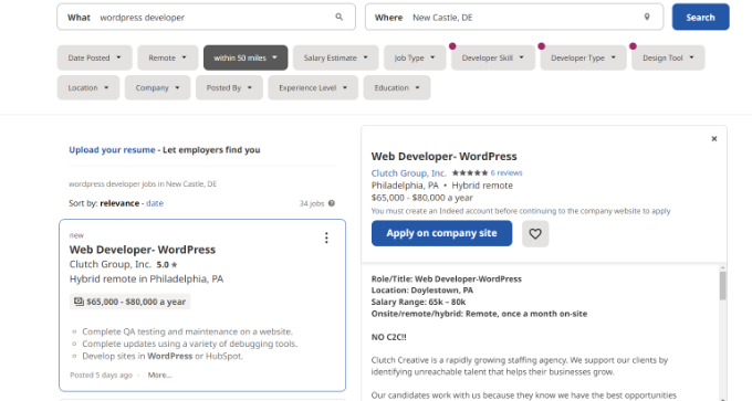 Indeed wordpress developer jobs