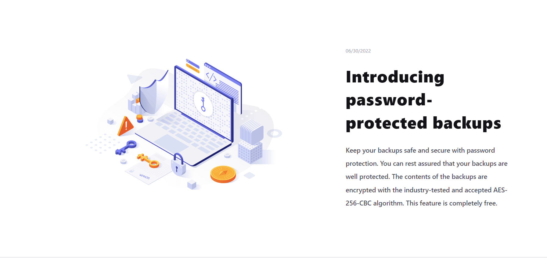 password protected backups