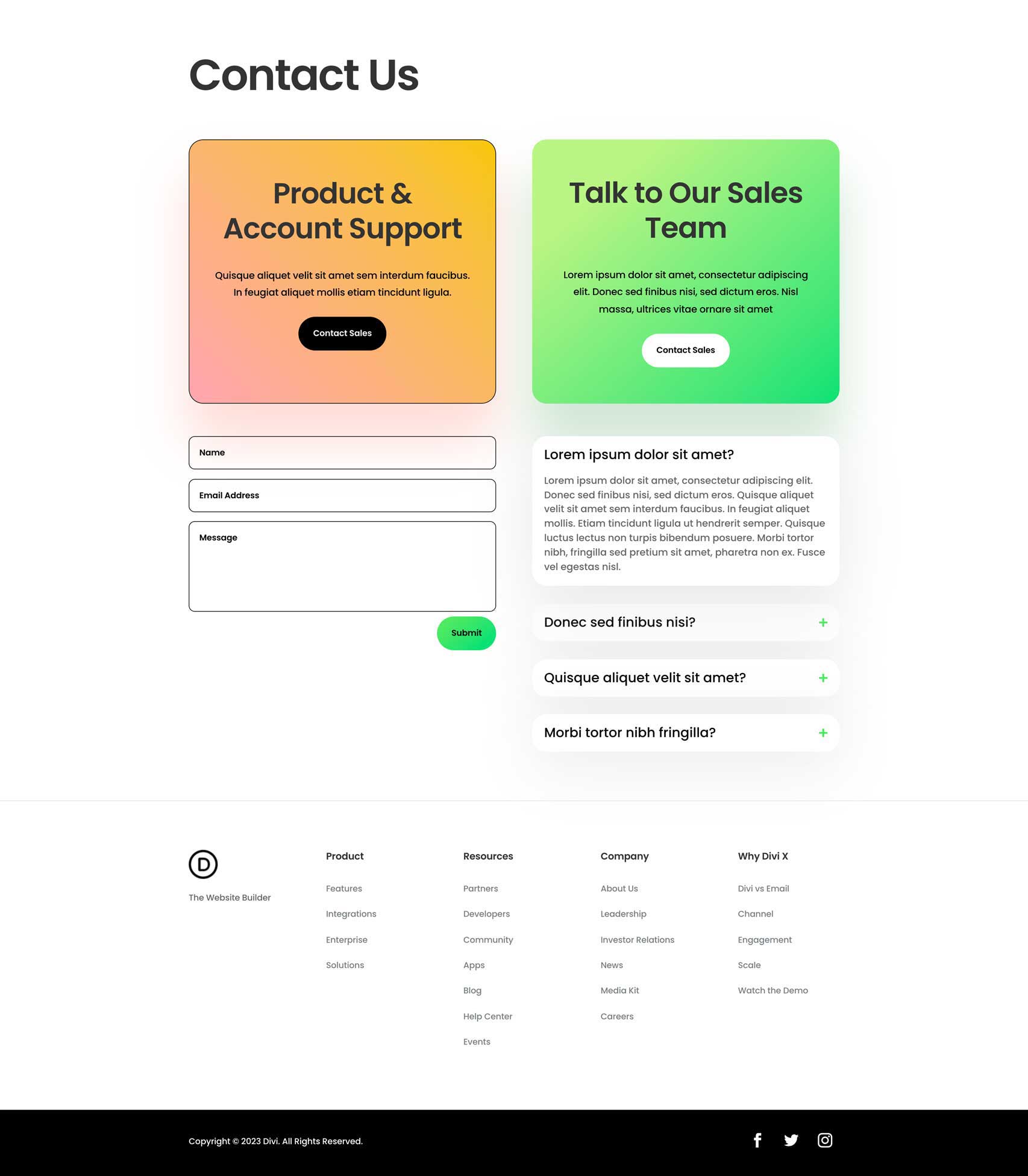 Saas Product Layout Pack for Divi