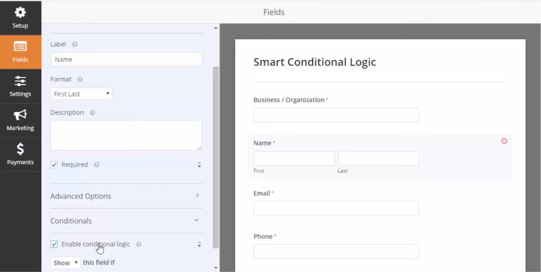 Conditional Logic Forms