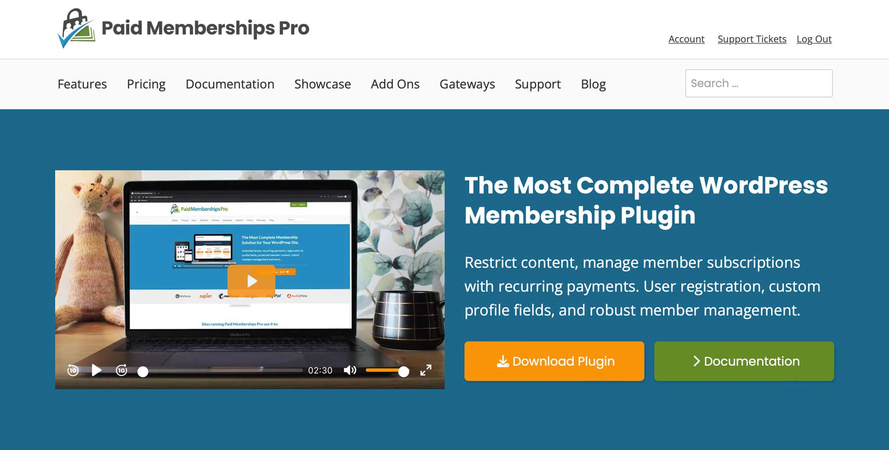 Paid Memberships Pro WordPress membership plugin