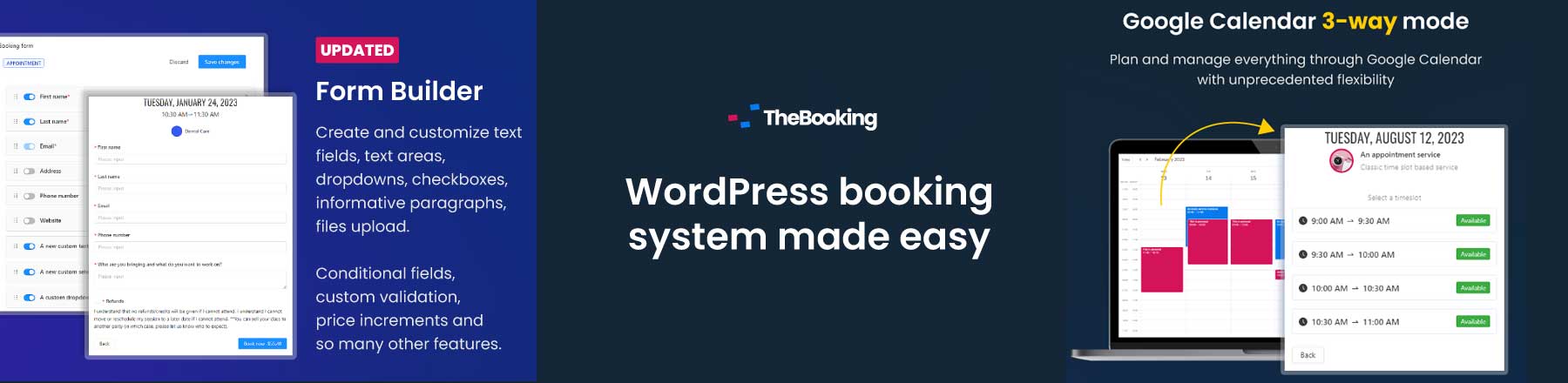 The Team Booking plugin