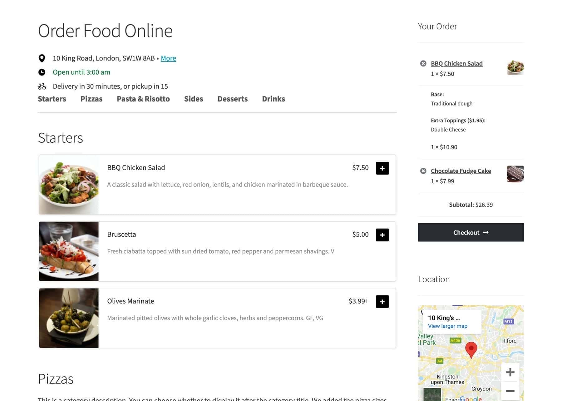 WooCommerce-Restaurant Ordering Plugin