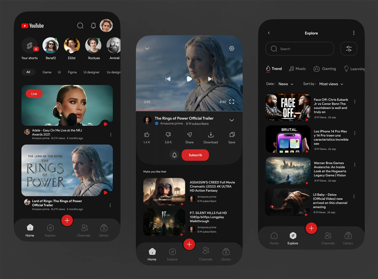 YouTube Redesign Concept