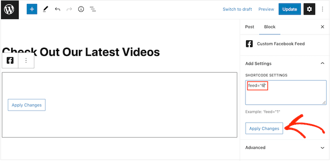 Adding a video feed to WordPress using code