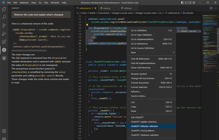 ChatGPT VSCode