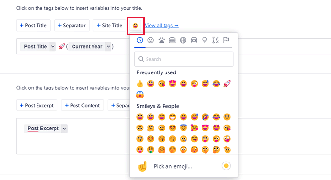 Adding Emojis to your post title and description