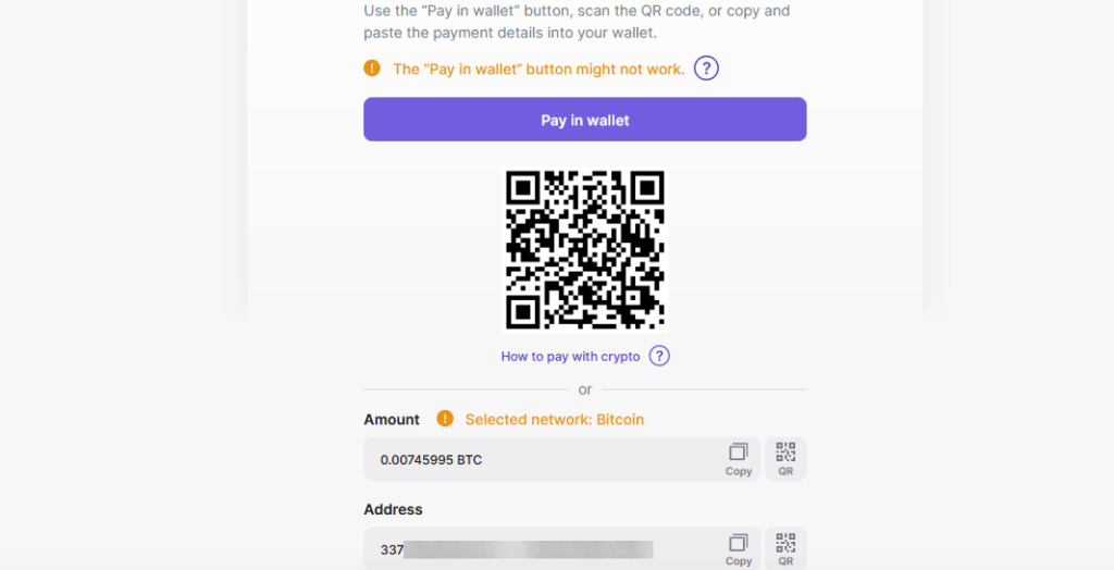 Pay with BitCoin