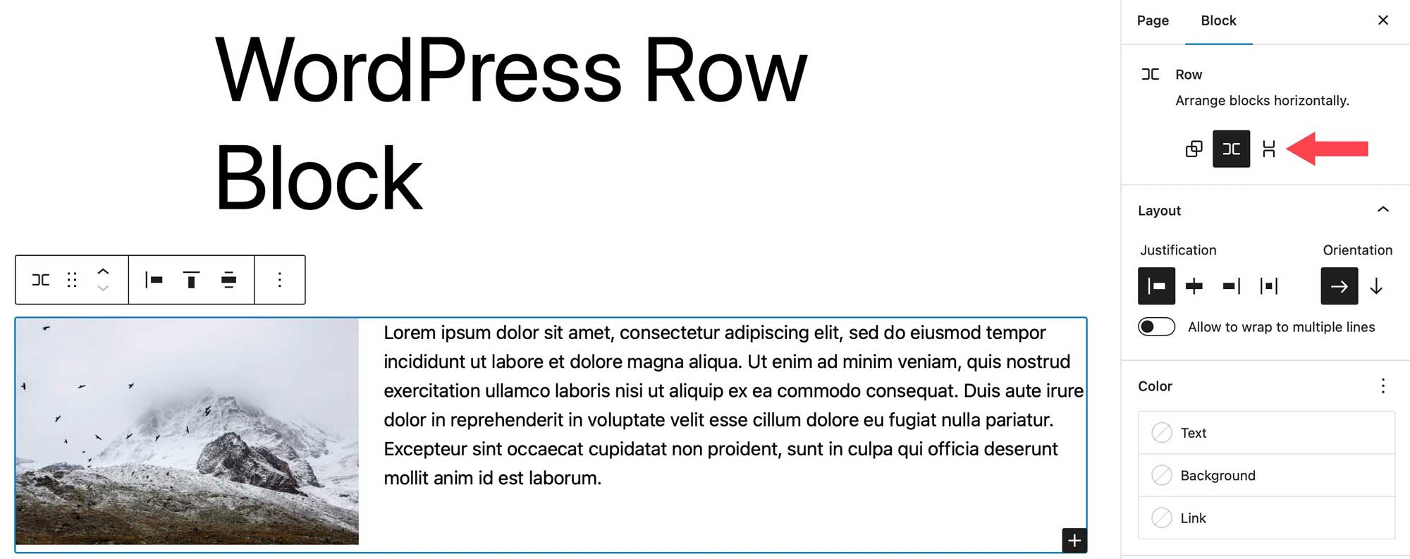 row options