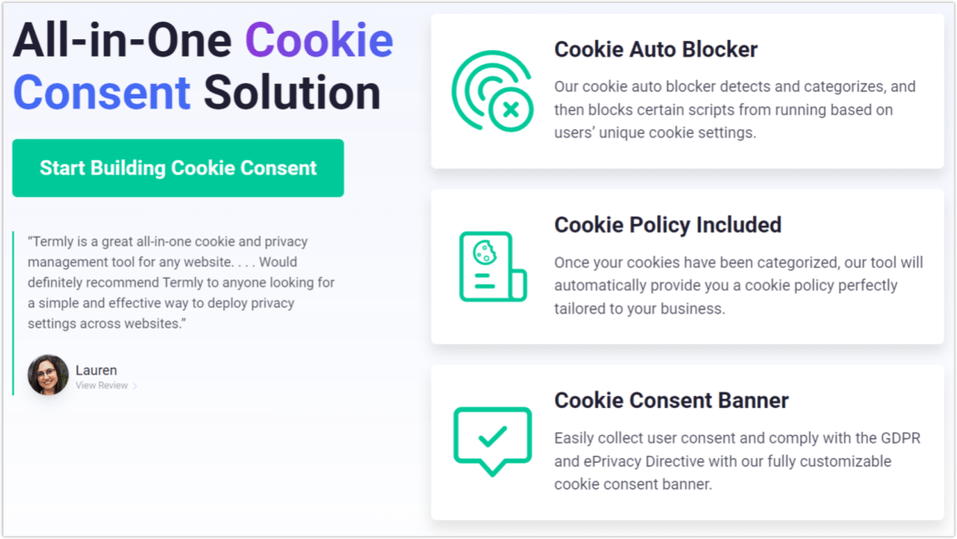 Termly's all-in-one cookie consent solution