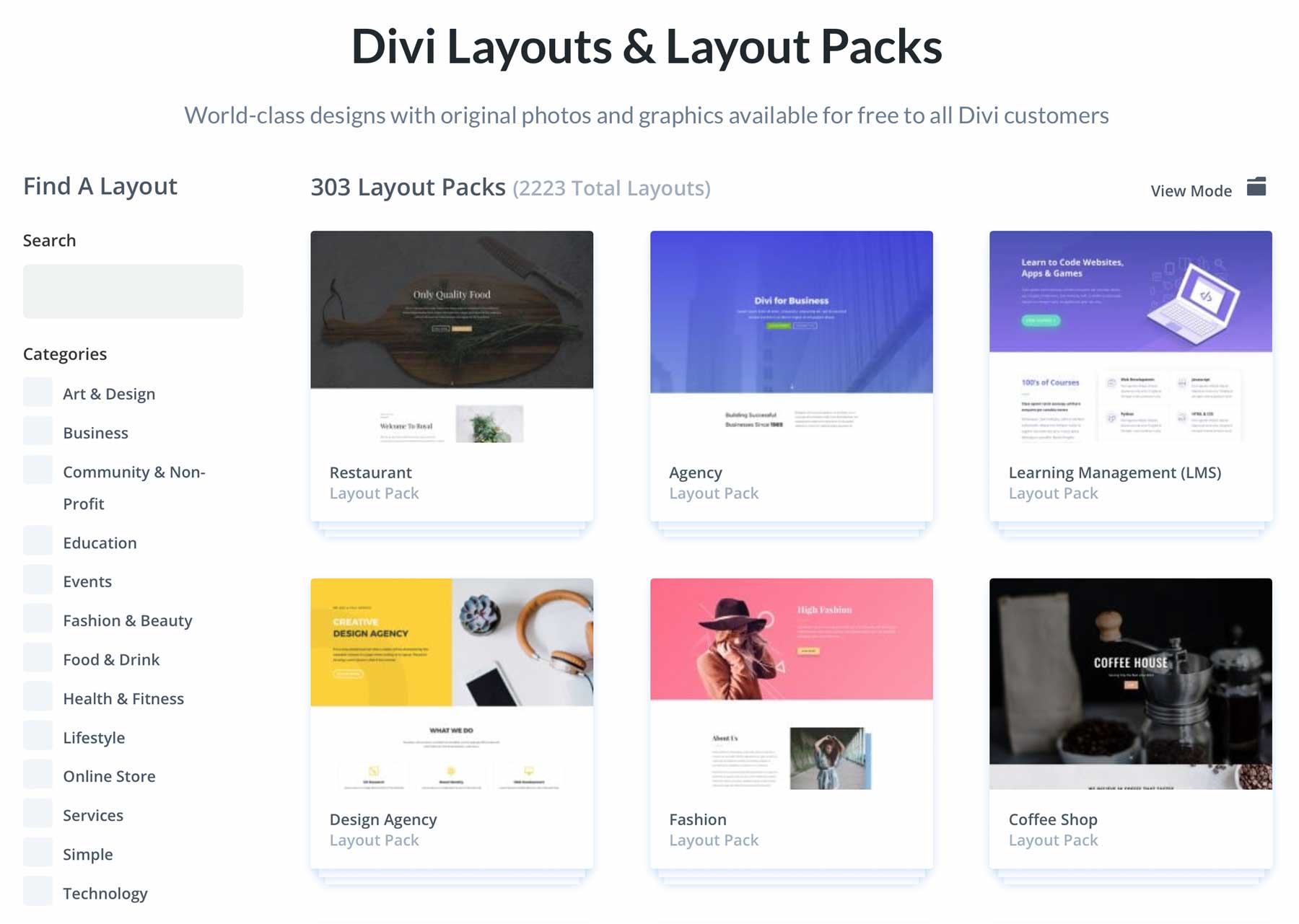 Divi Layout Packs