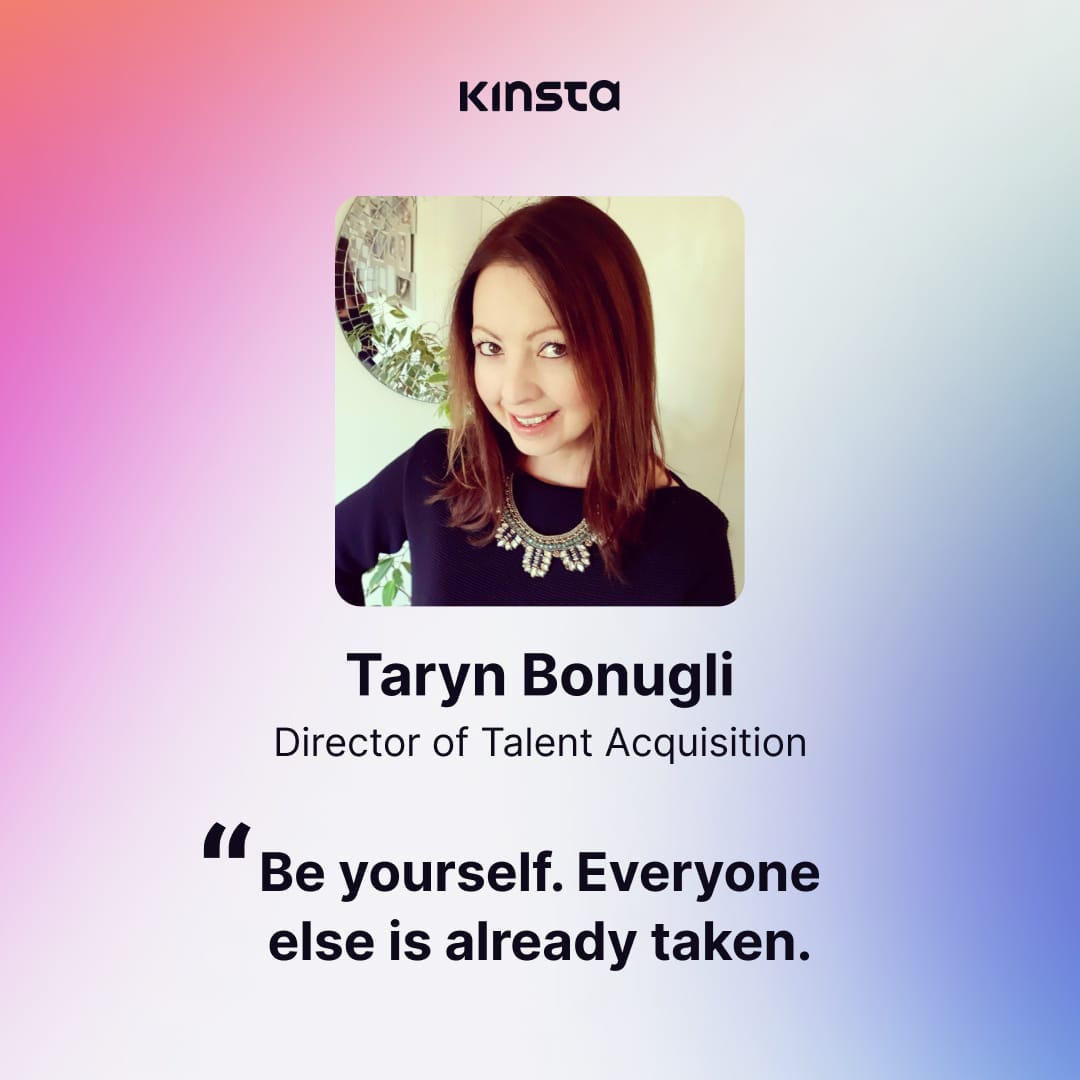 Taryn Bonugli, Director of Talent Acquisition at Kinsta