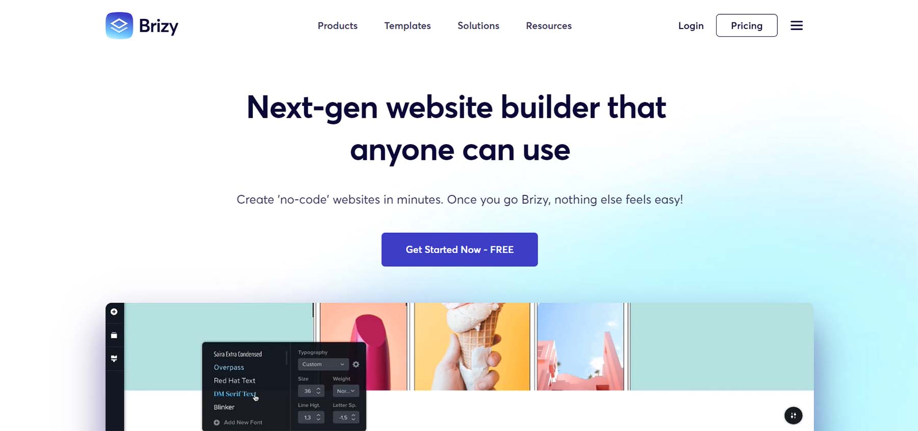 Brizy next gen website builder