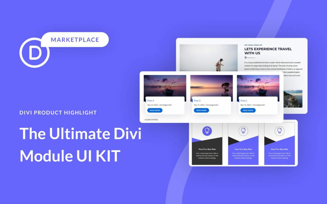 Divi Product Highlight: The Ultimate Divi Module UI Kit