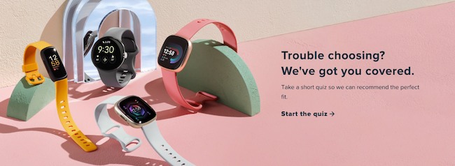 CTA copy example: Fitbit