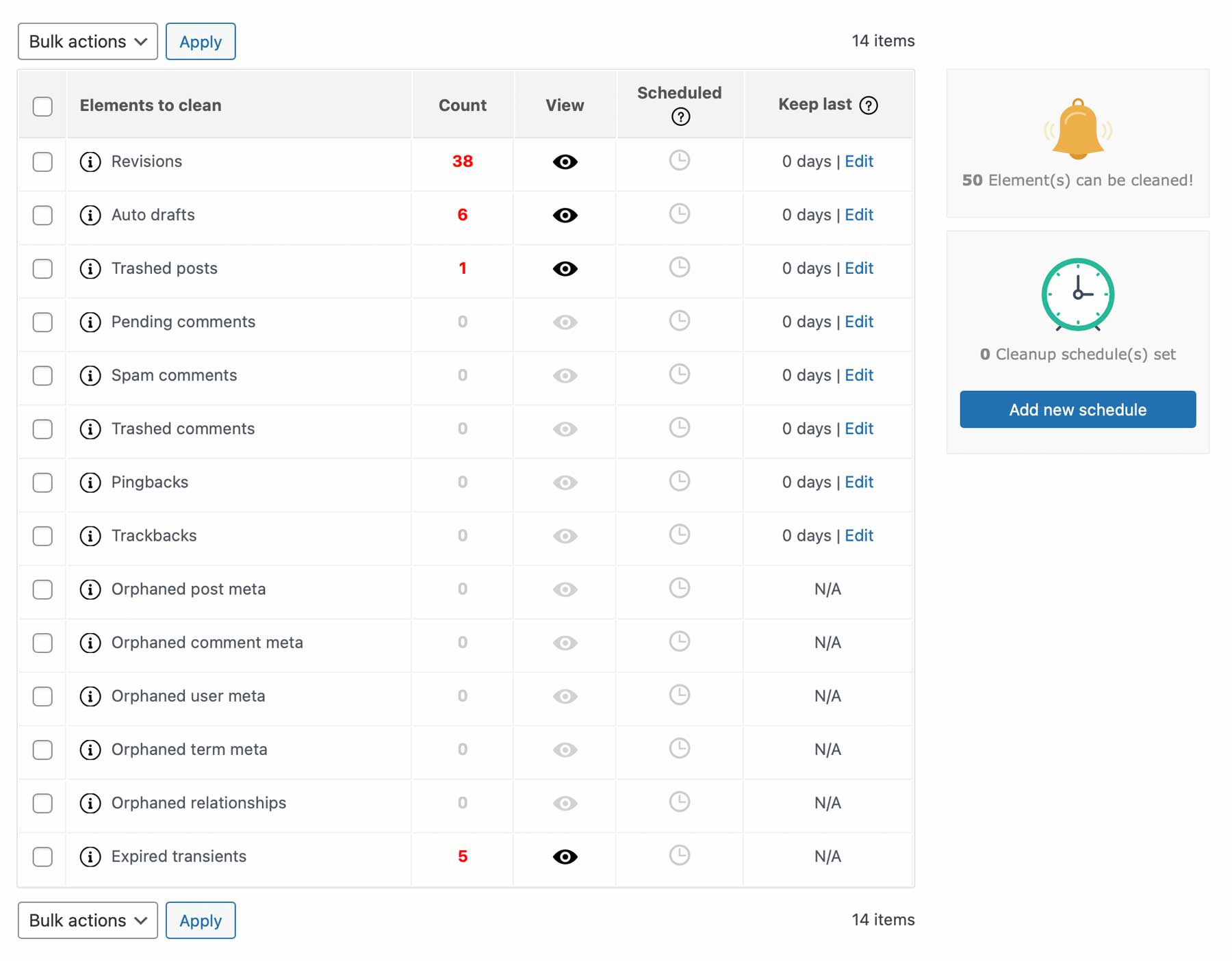 Configuring Advanced Database Cleaner to keep recent data