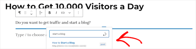 Add a link to a post Add a Link to a Post