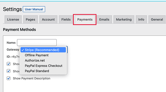 Adding a payment gateway to a membership site