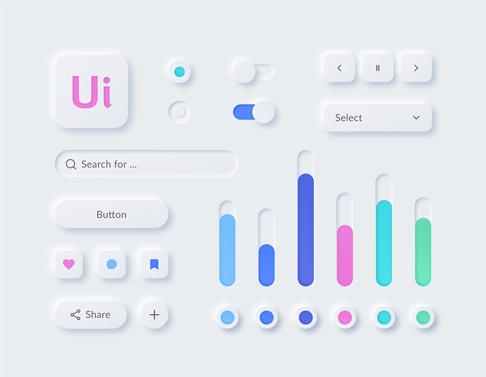 Neumorphism UI Kit