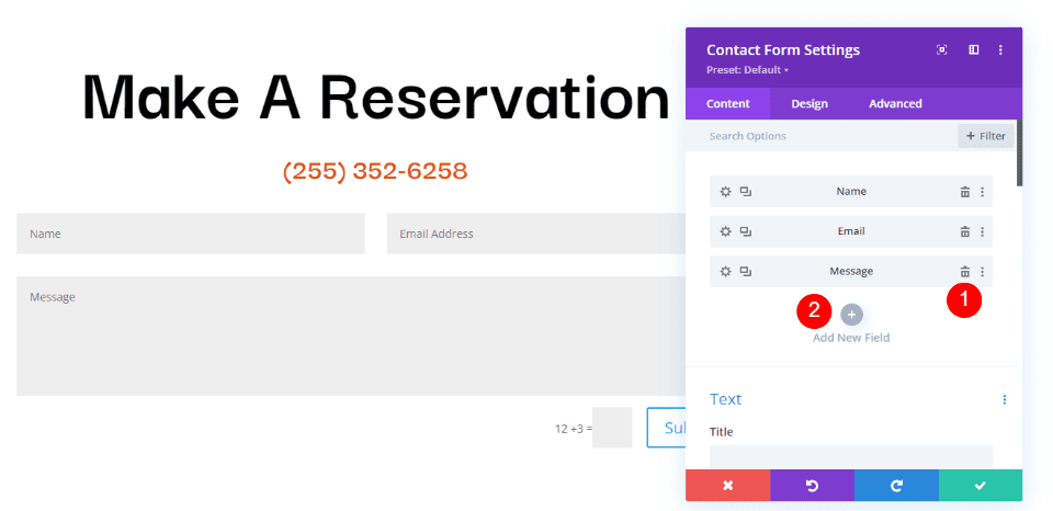 Restaurant Reservation Message Pattern Example