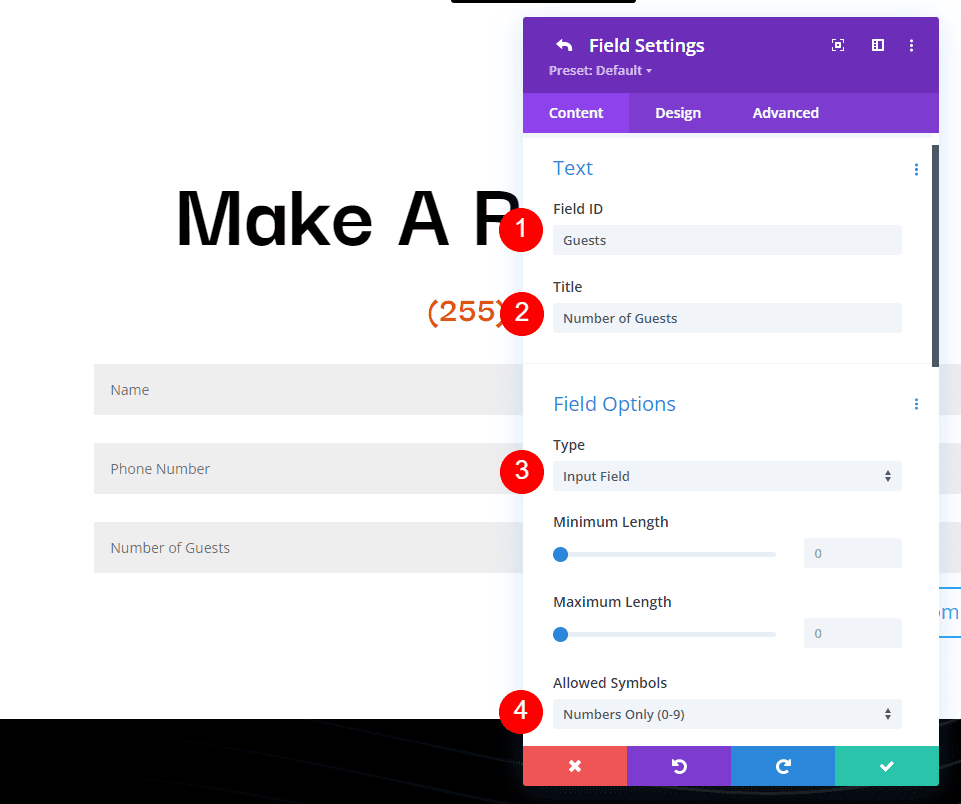 Restaurant Reservation Message Pattern Example