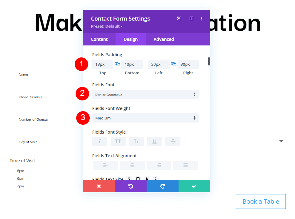 Restaurant Reservation Message Pattern Example