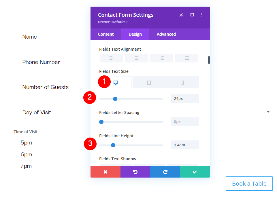 Restaurant Reservation Message Pattern Example