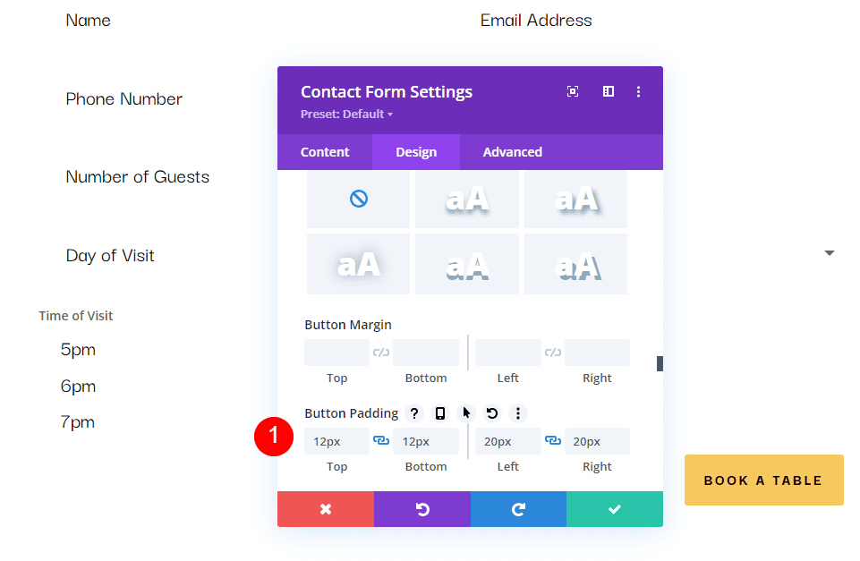 Restaurant Reservation Message Pattern Example