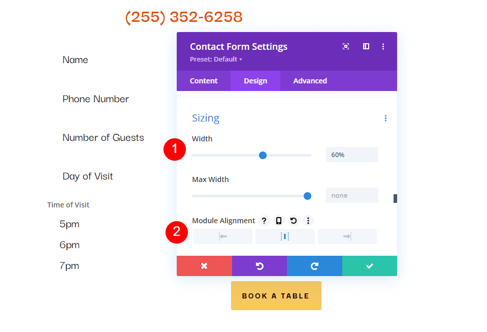 Restaurant Reservation Message Pattern Example