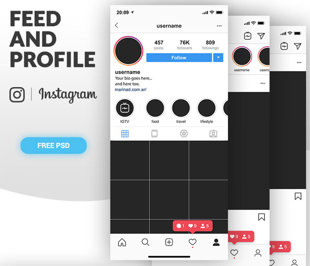 Instagram Feed and Profile