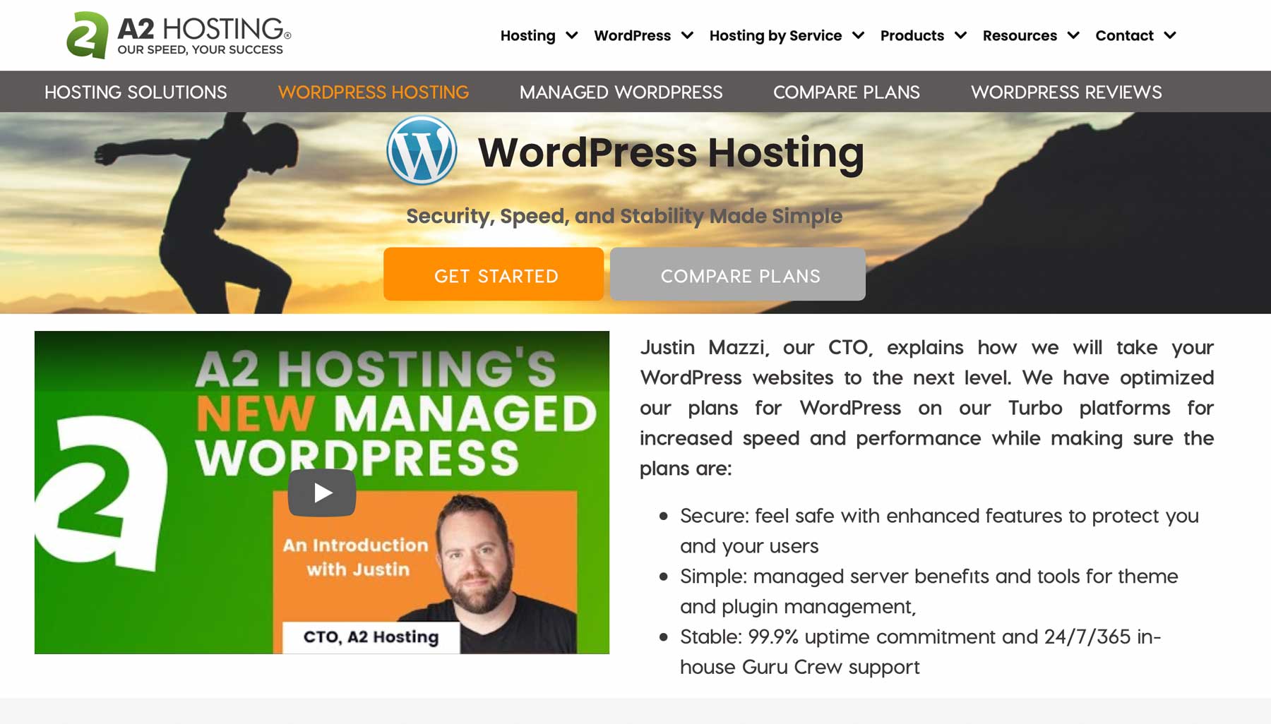 A2 Hosting best WordPress hosting