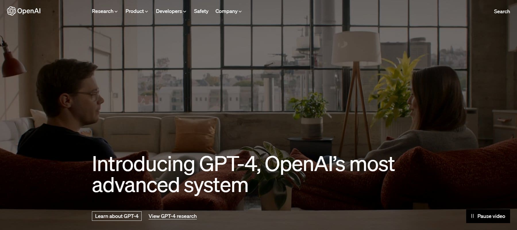 OpenAI's ChatGPT Homepage April 2023