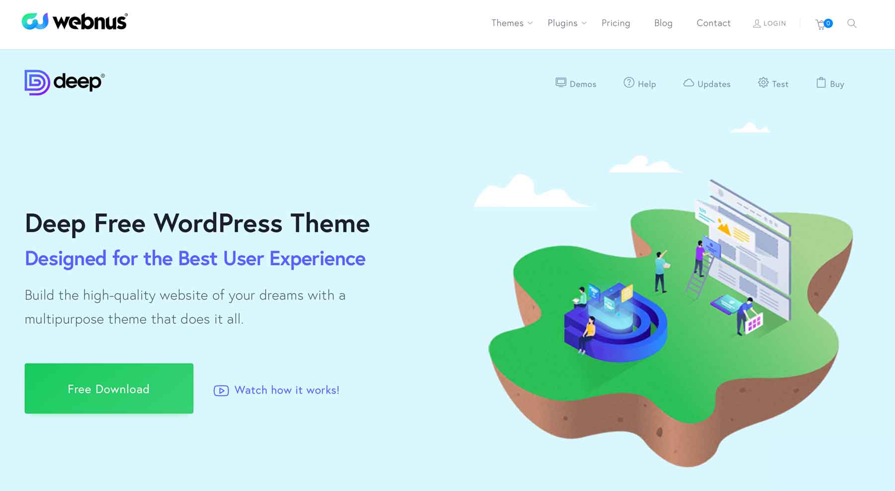 Deep responsive WordPress theme