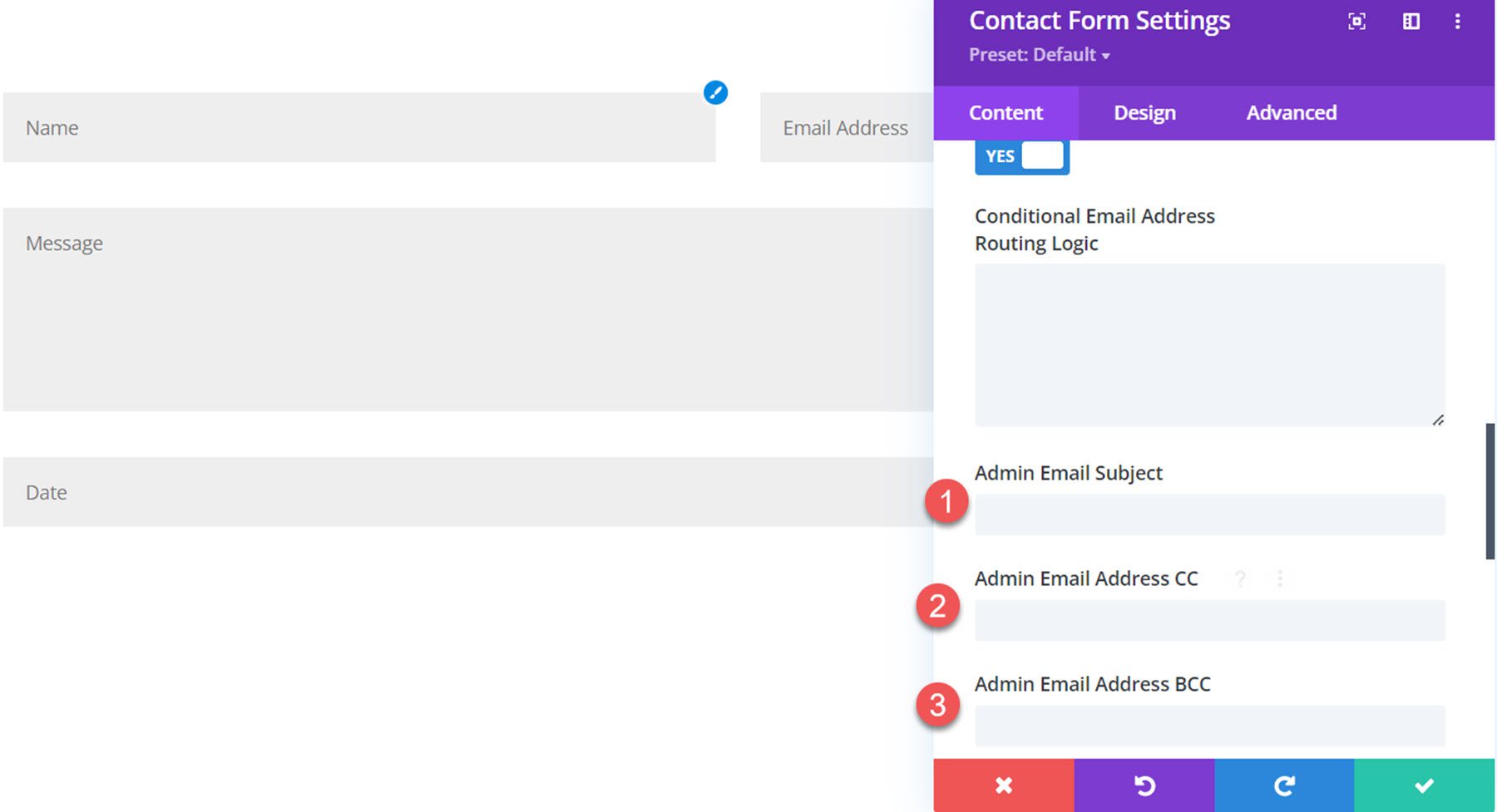 Divi Plugin Highlight Divi Contact Form Helper Admin Email