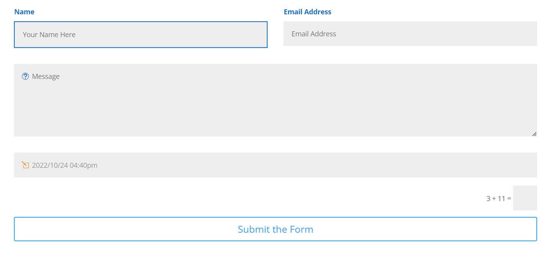 Divi Plugin Highlight Divi Contact Form Helper Input Focus Border Name Field