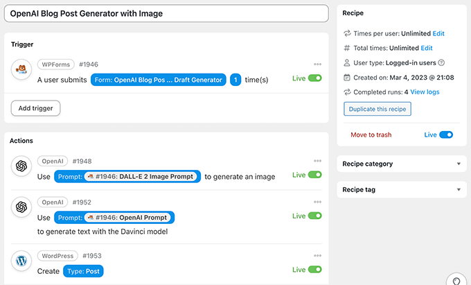 Generate AI images with Automator