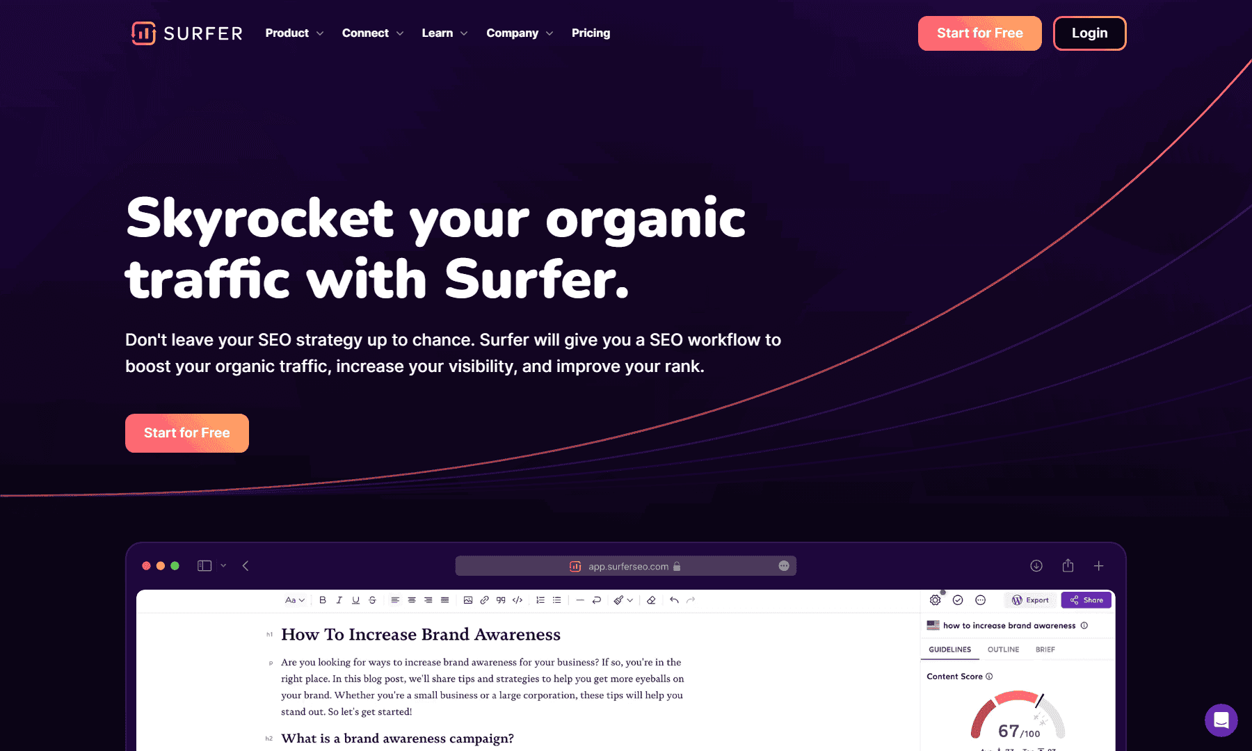 Surfer SEO Homepage March 2023