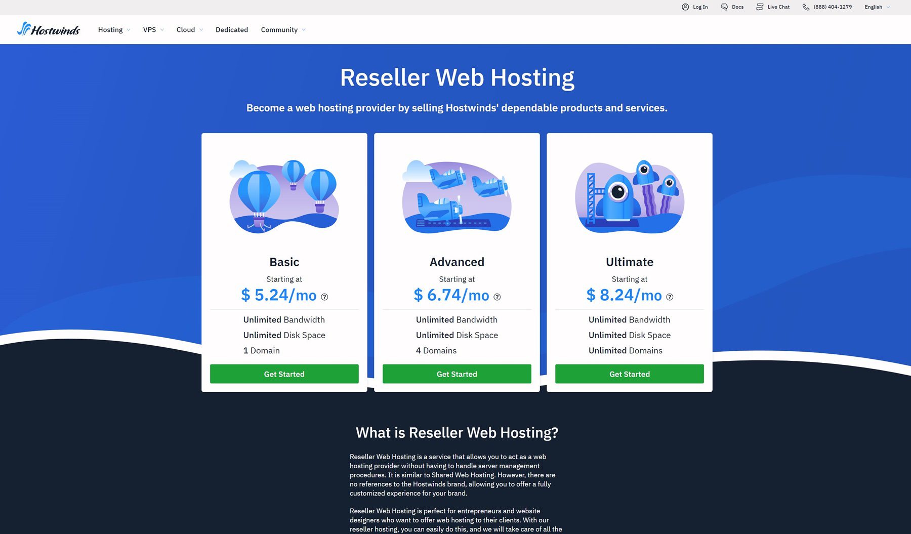 best wordpress reseller hosting - hostwinds