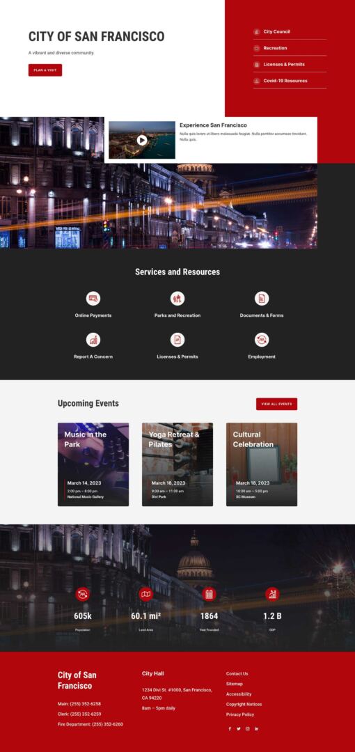 City Layout Pack for Divi