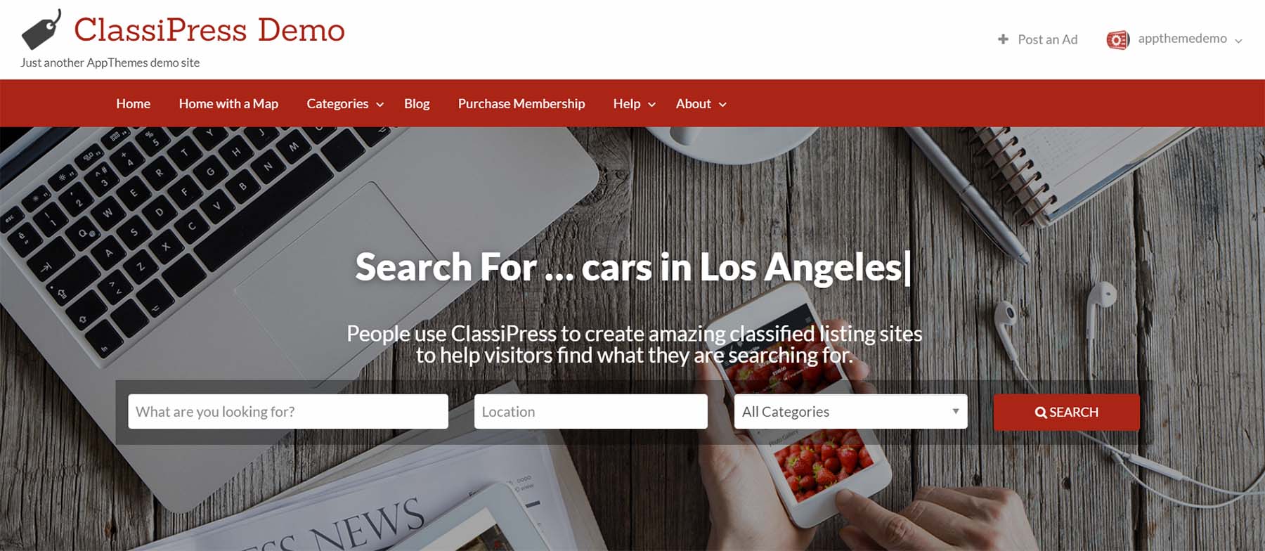 ClassiPress, a WordPress Directory theme