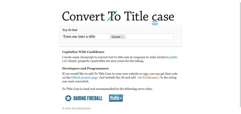 convert to title case free content tool