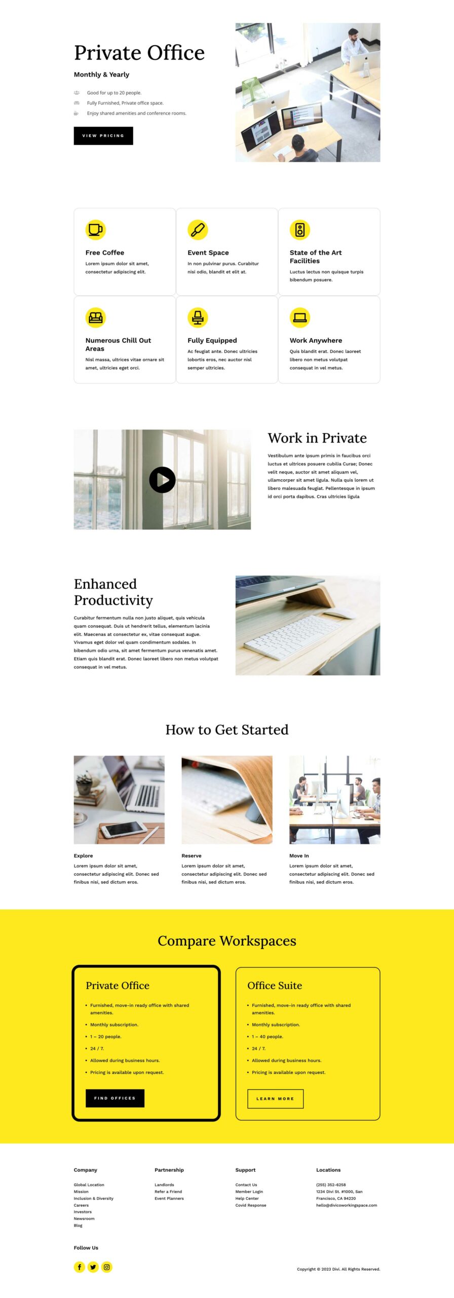 Coworking Layout Pack for Divi
