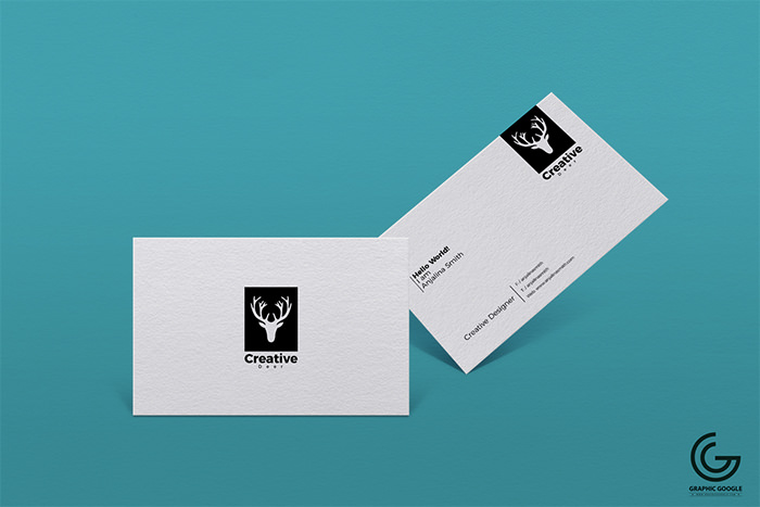 Free Textured Business Card Branding PSD Mockup