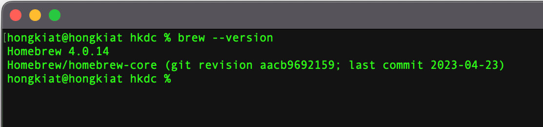 check homebrew version