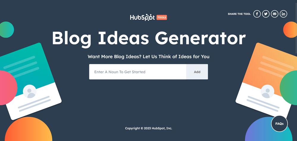 hubspot free blog title generator