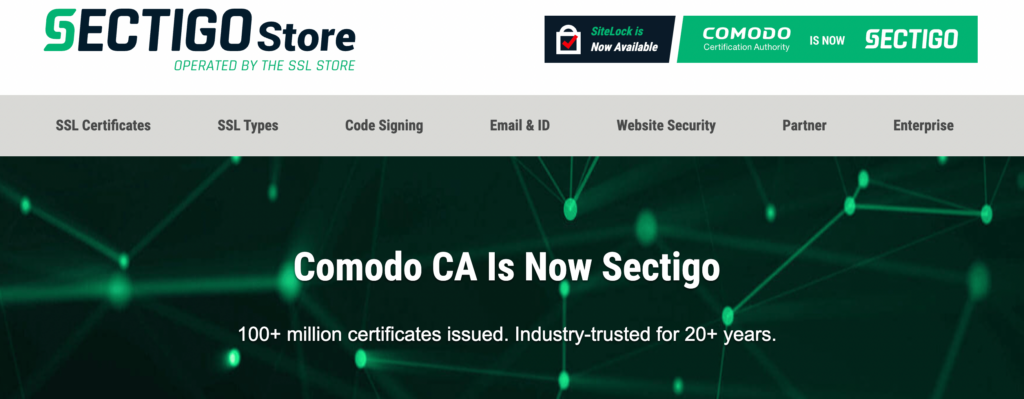 Sectigo Store, formerly Comodo Store, sells SSL certificates